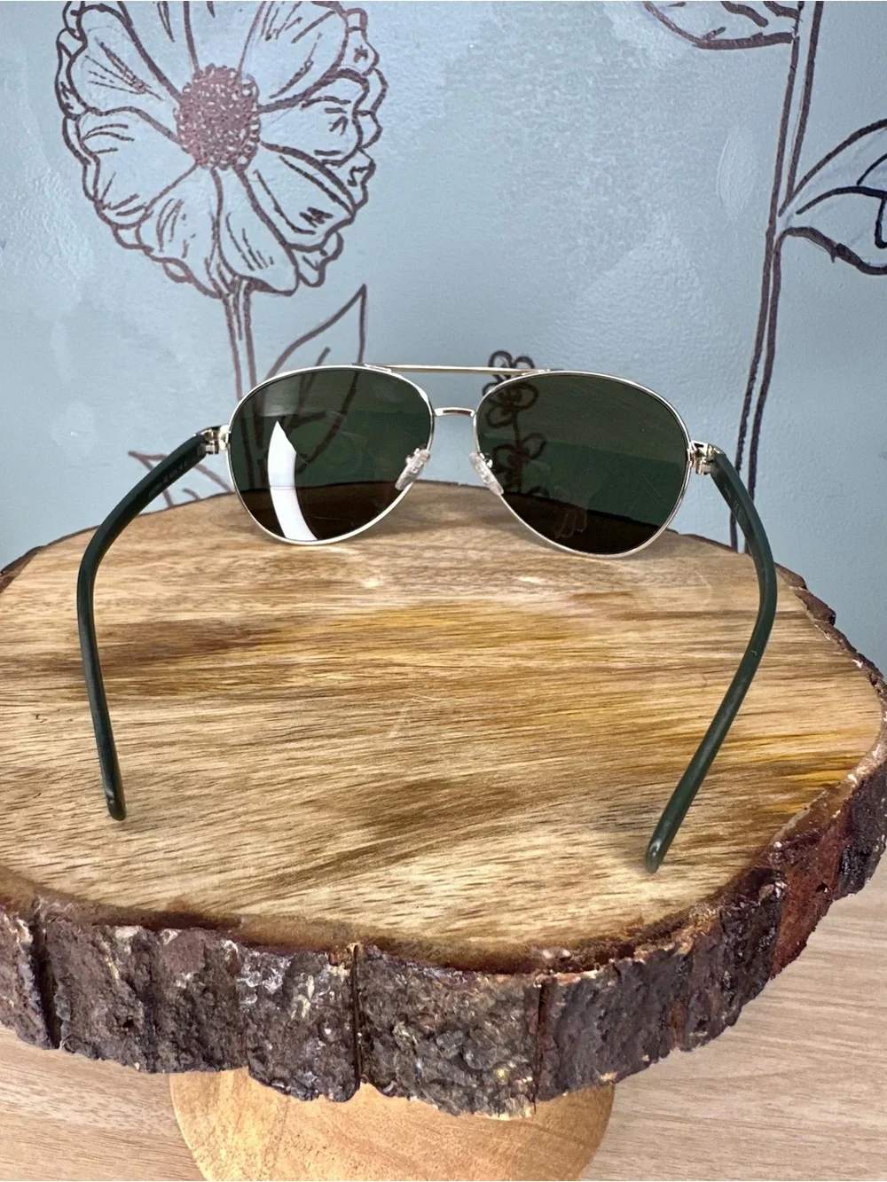 Calvin Klein Men’s Silver Frame Sunglasses with Black Lenses